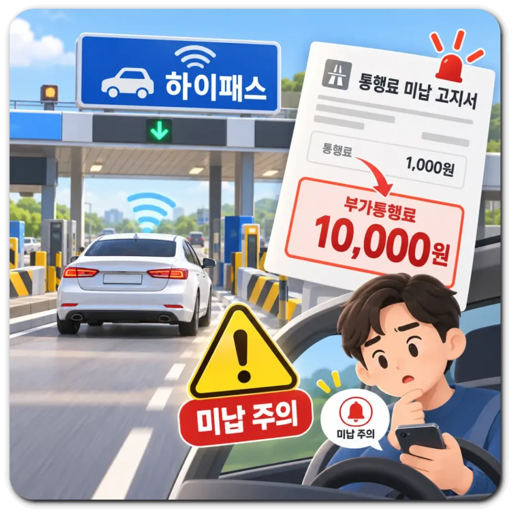 하이패스-미납요금-고지서-확인한-운전자